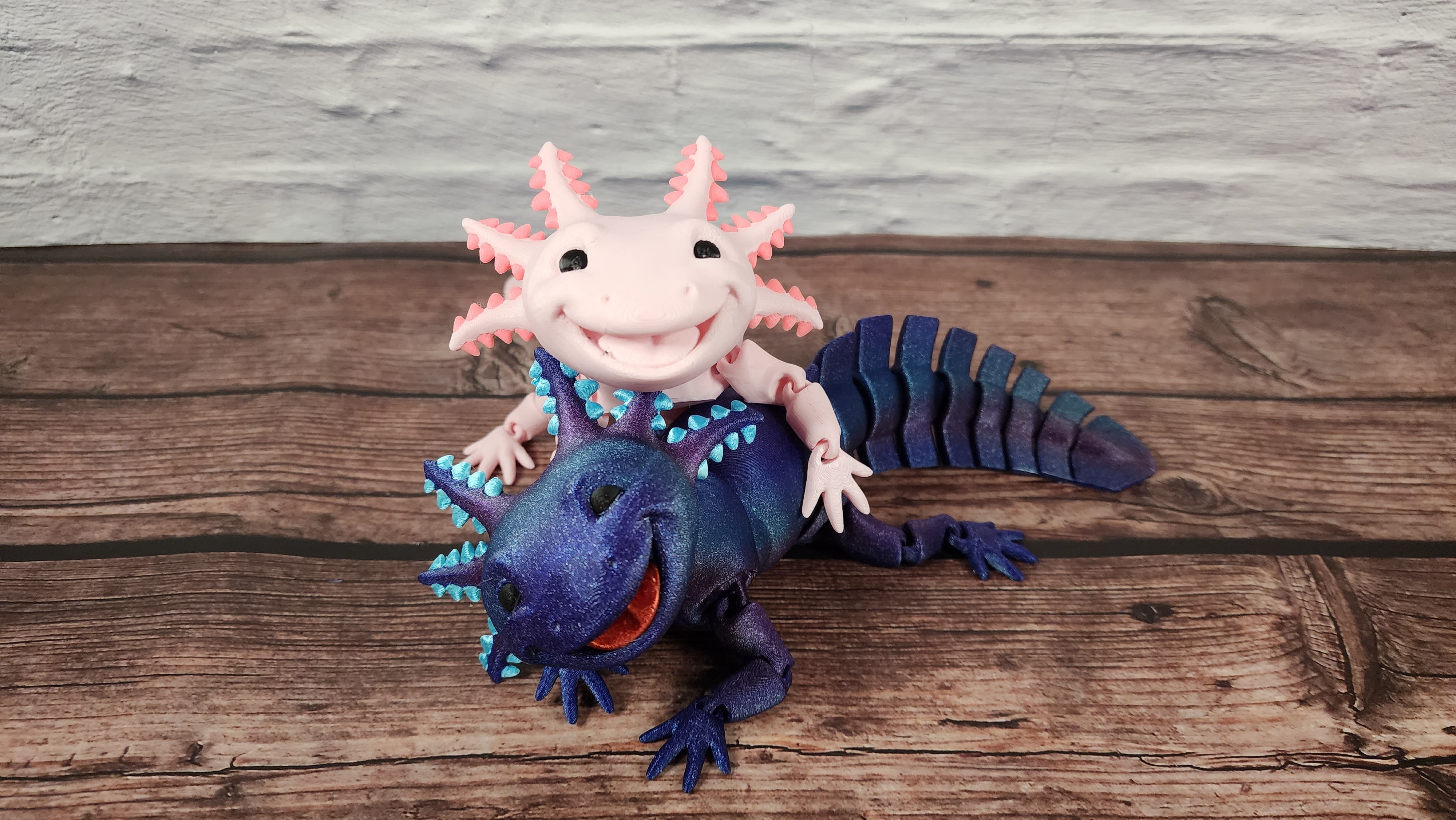 Detailed Axolotl - 3D Printed Fidget