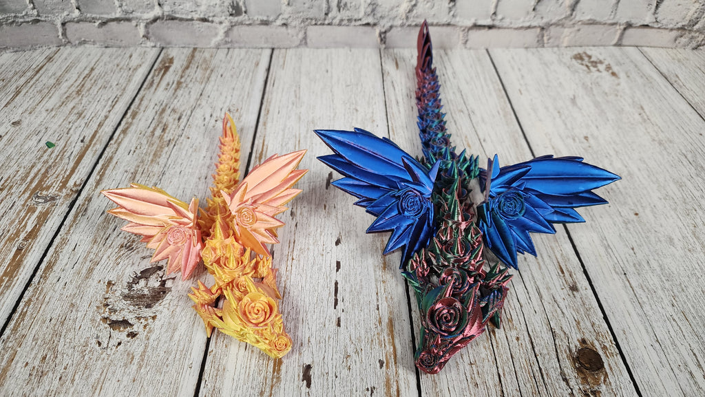 Rose Wing Dragon - 3D Printed Fidget