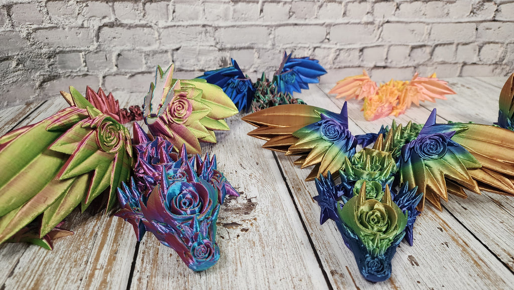 Rose Wing Dragon - 3D Printed Fidget