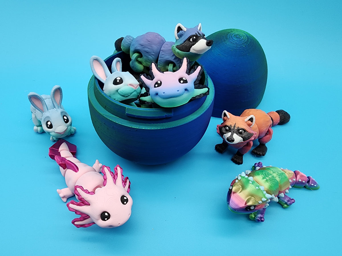Mini Axolotl - Grab Bag - Egg Option - 3d printed articulated mini