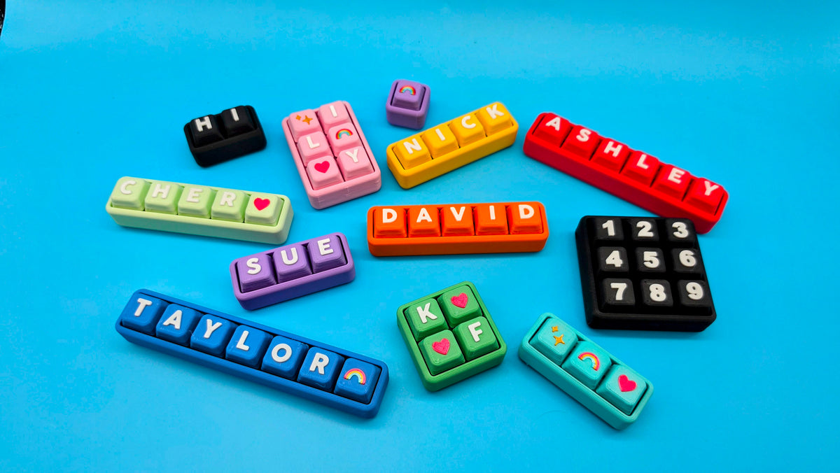Personalized Grid Clicker Keychain