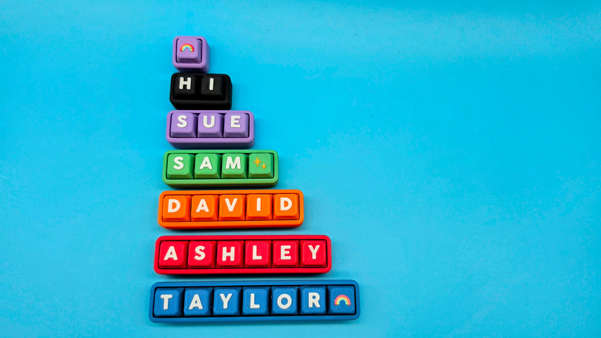 Personalized Grid Clicker Keychain