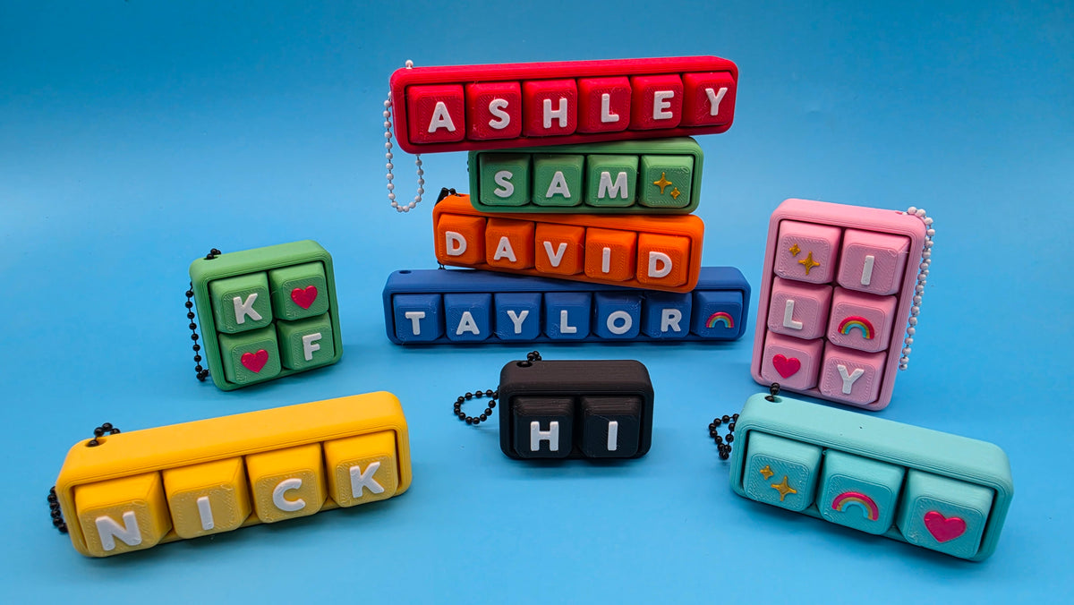 Personalized Grid Clicker Keychain