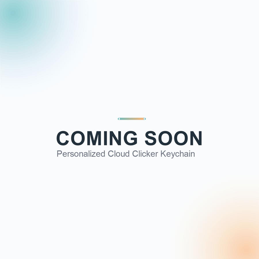 Personalized Cloud Clicker Keychain
