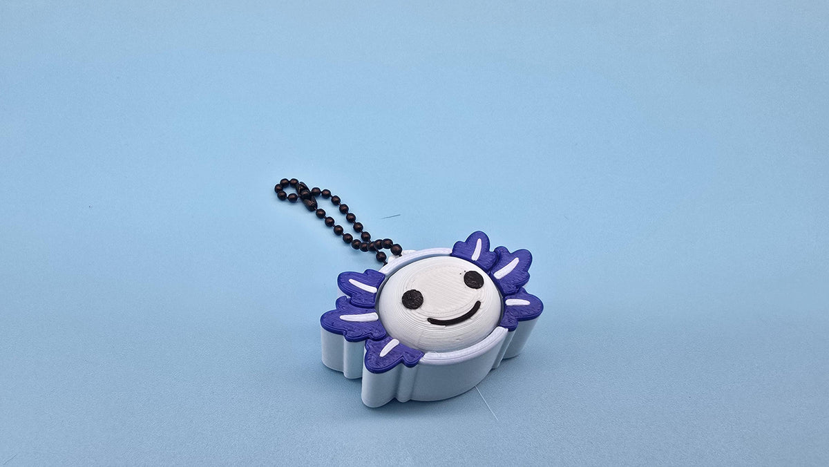 Axolotl Clicker Keychain | Satisfying Click | Sensory Fidget Toy | Pink Blue