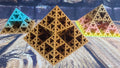 Fractal Pyramid - Sierpinski Octahedron 6th Order