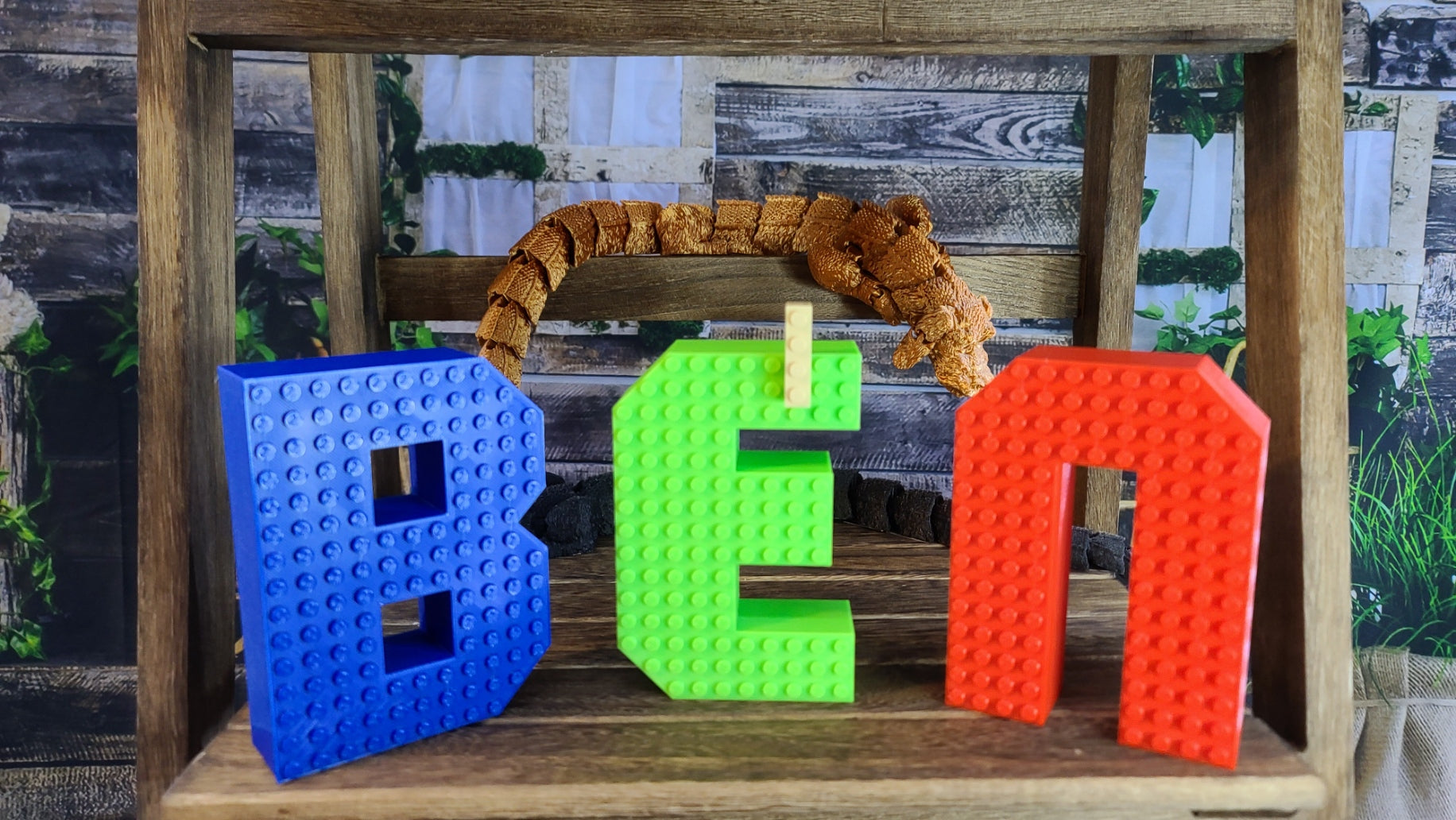 Personalized Large Name Plate - Custom Brick Letters